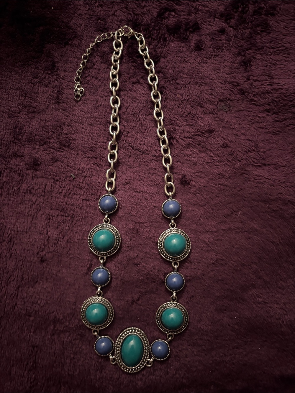 Blue and Teal Statement Necklace - Women Jewelry